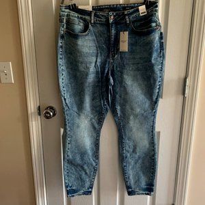 Judy Blue 18W Medium Blue Mineral wash high waist skinny jeans NWT